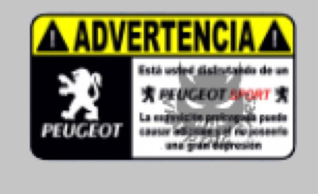 Advertencia Peugeot