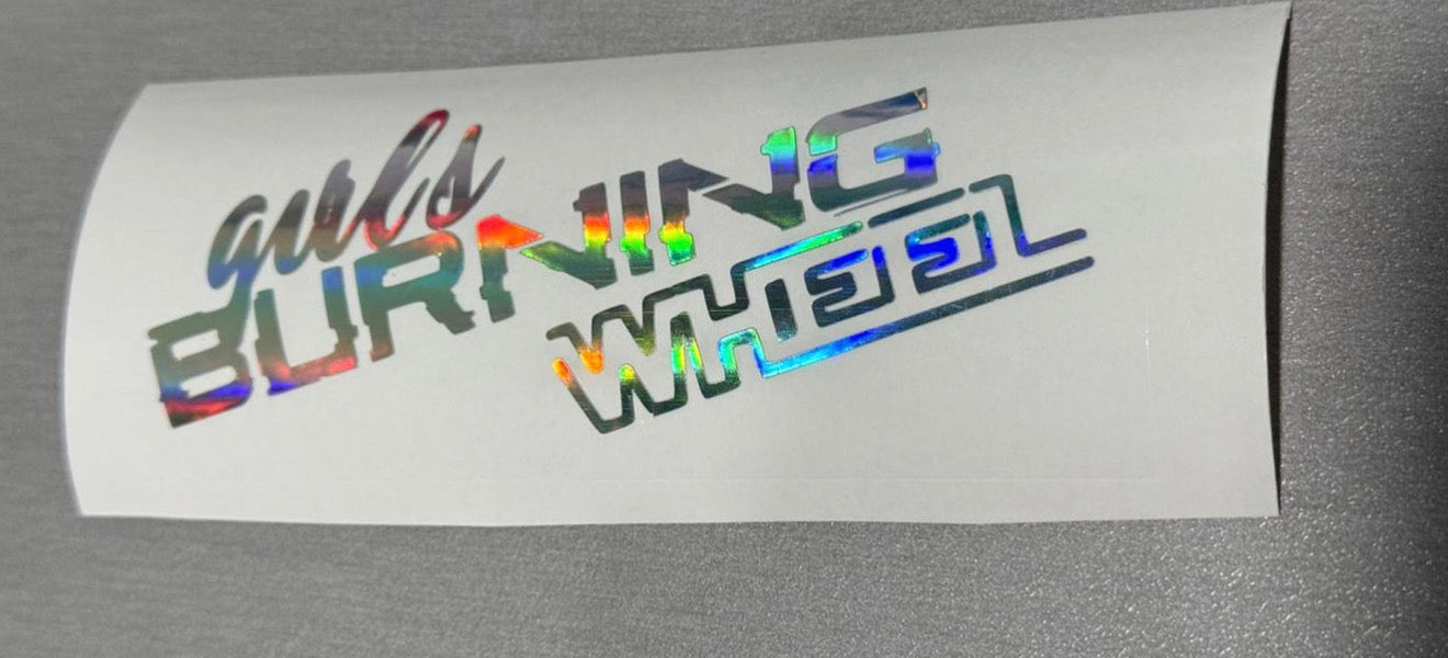 Pegatinas Girls burning wheel
