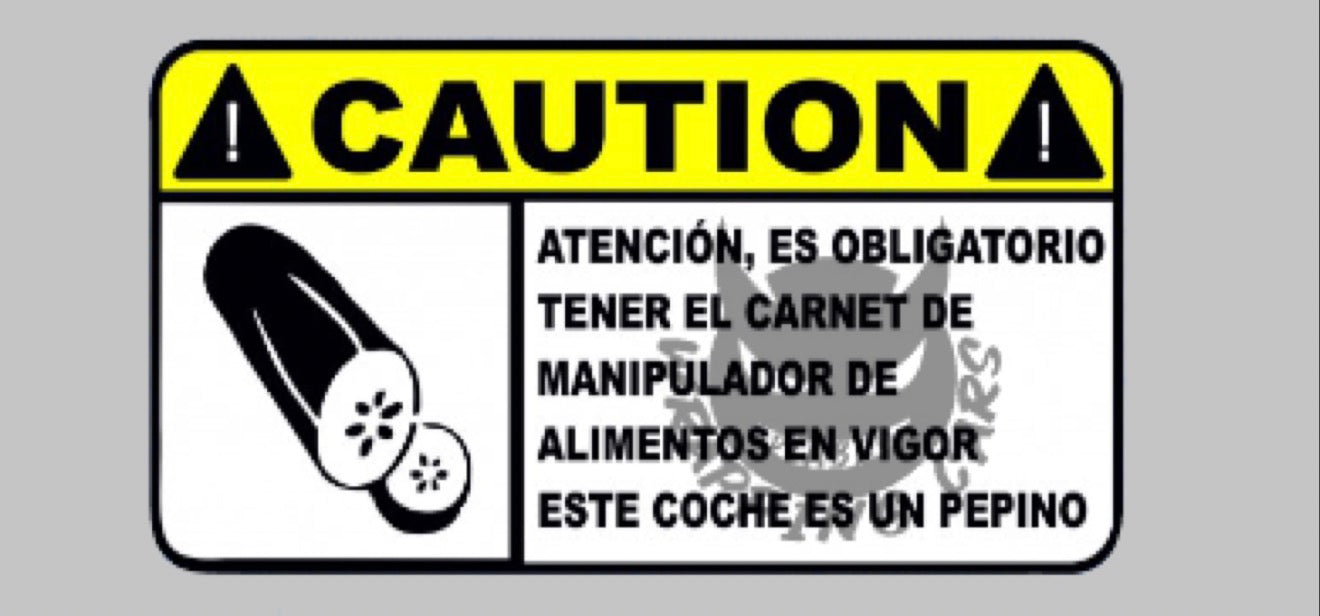 Advertencia este coche es un pepino